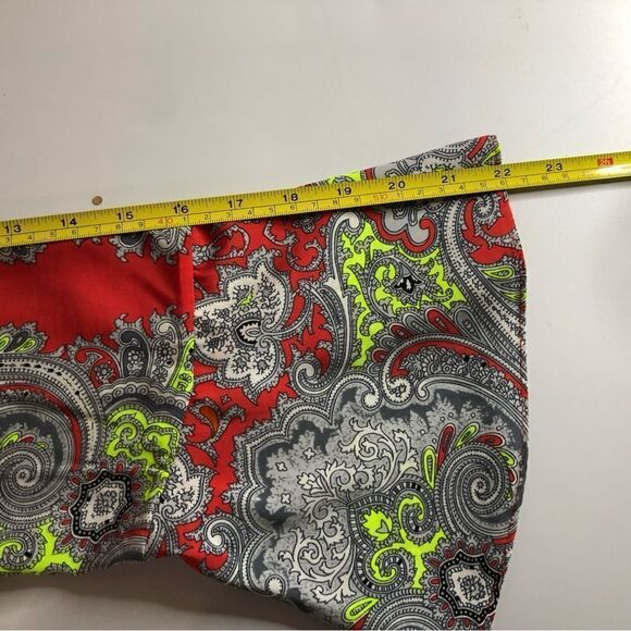 ANTHROPOLOGIE YOANA BARASCHI Paisley Print Shift Dress Long Trumpet Sleeve Large - Picture 11 of 12